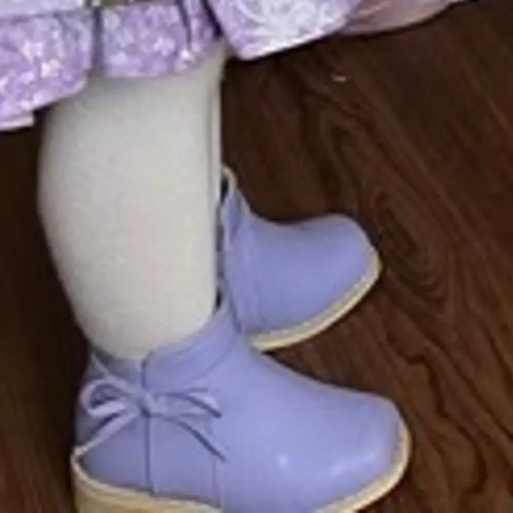 Tiny Toes Nation Lilac Hollyn Bow Ankle Boots Girls Size 8